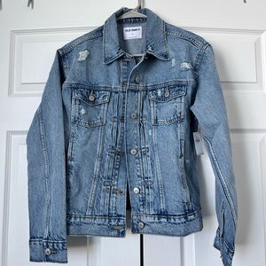 Old Navy - Classic Jean Jacket for Women - SMALL / Color: Distressed Light Wash